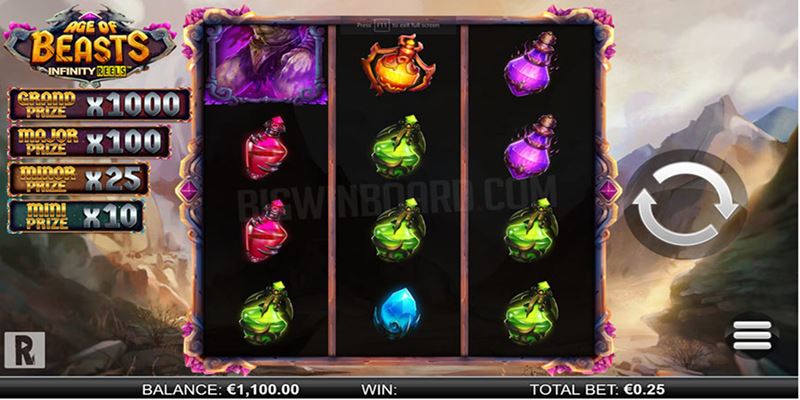 Age of Beasts Infinity Reels Spielautomat 