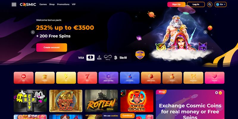 CosmicSlot Casino Test