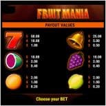 Fruit Mania Symbole