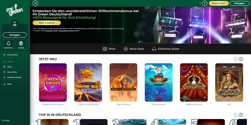 Mr Green Casino Test