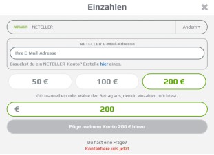 Neteller Casino Einzahlung