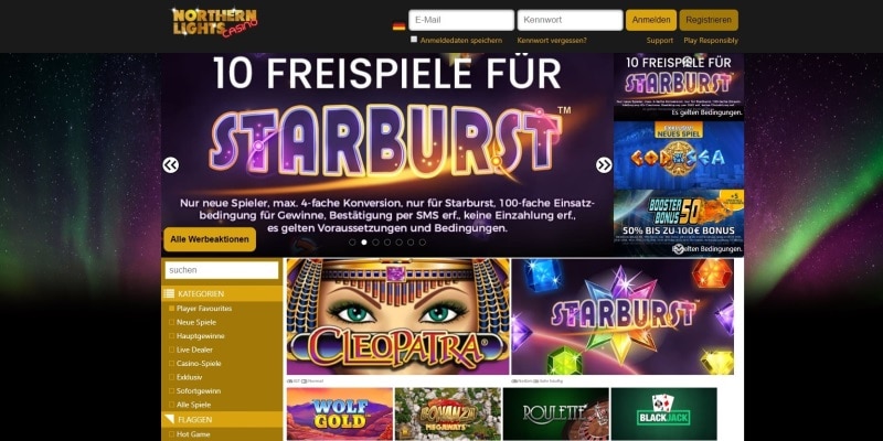 Northern Light Casino Bonus Freispiele