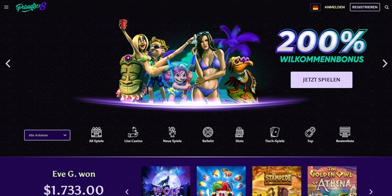 Paradise8 Casino Test