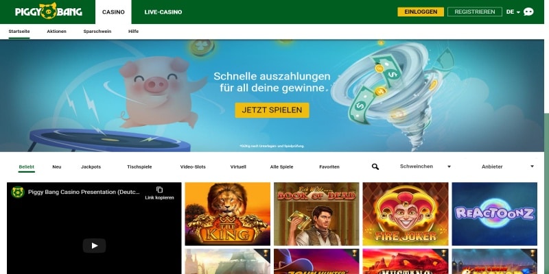 Piggy Bang Casino Test