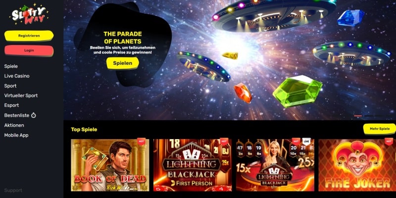 Slotty Way Casino ohne Einzahlung