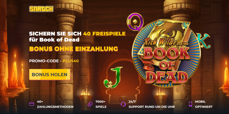 Snatch Casino Bonus mit Book of Dead