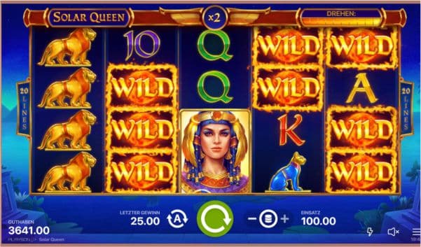 Solar Queen Slot Gewinn