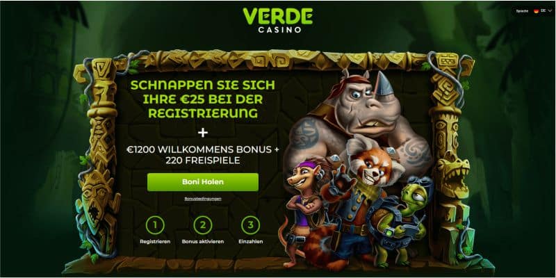 25 Euro ohne Einzahlung im Verde Casino