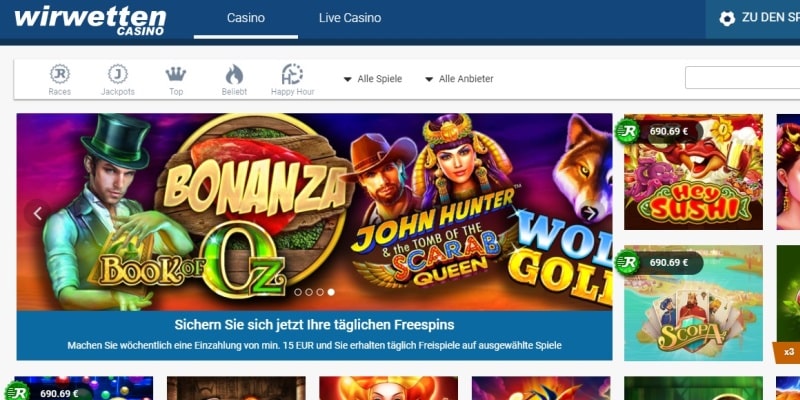 Wirwettten Casino Bonus