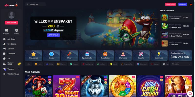 Woo Casino Bonus und Test