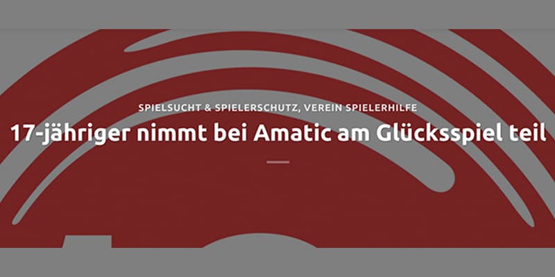Spielerschutz-Verein deckt vermutlich Jugendschutzverstoß bei Amatic auf