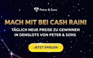 drueckglueck cash rain und free spins mit peters und sons slots
