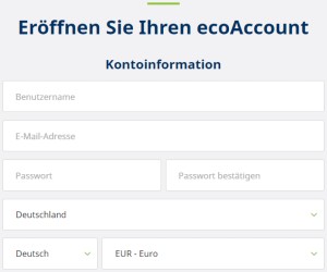 ecoAccount anmelden