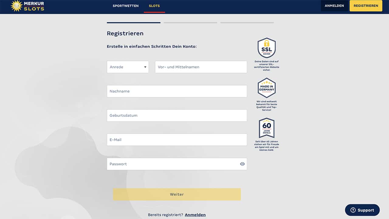 Merkur Spiel Verifizierungsbonus