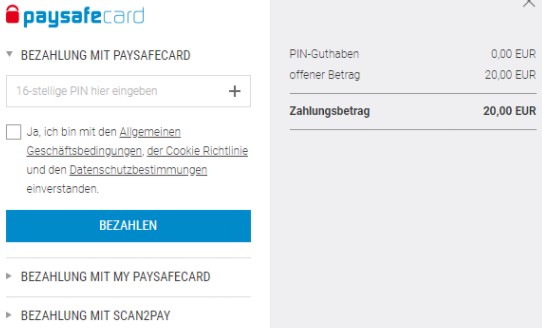 paysafecard casion einzahlung
